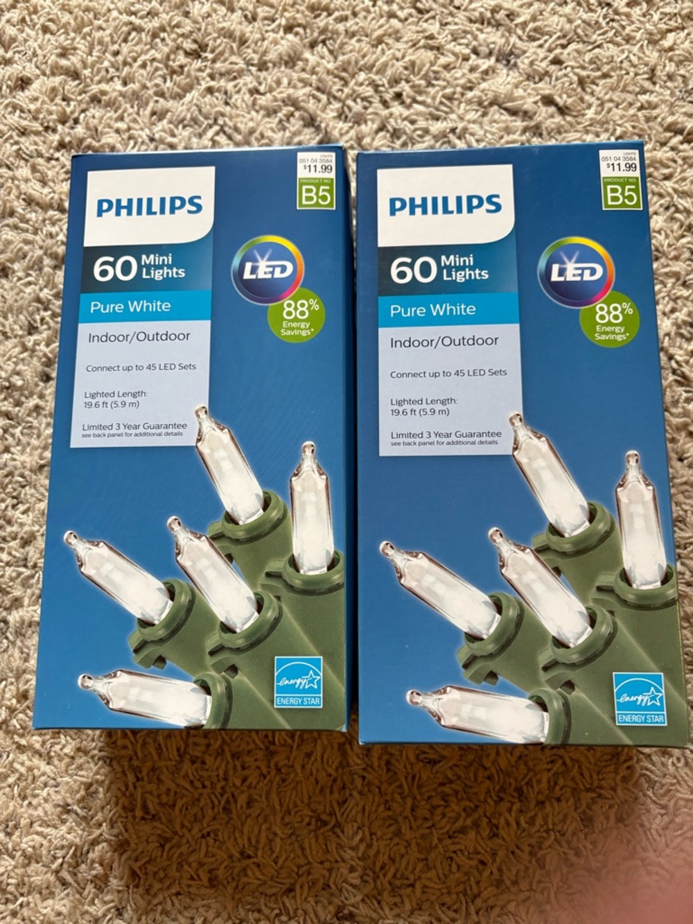 Philips Blue LED Mini Lights Twin Pack